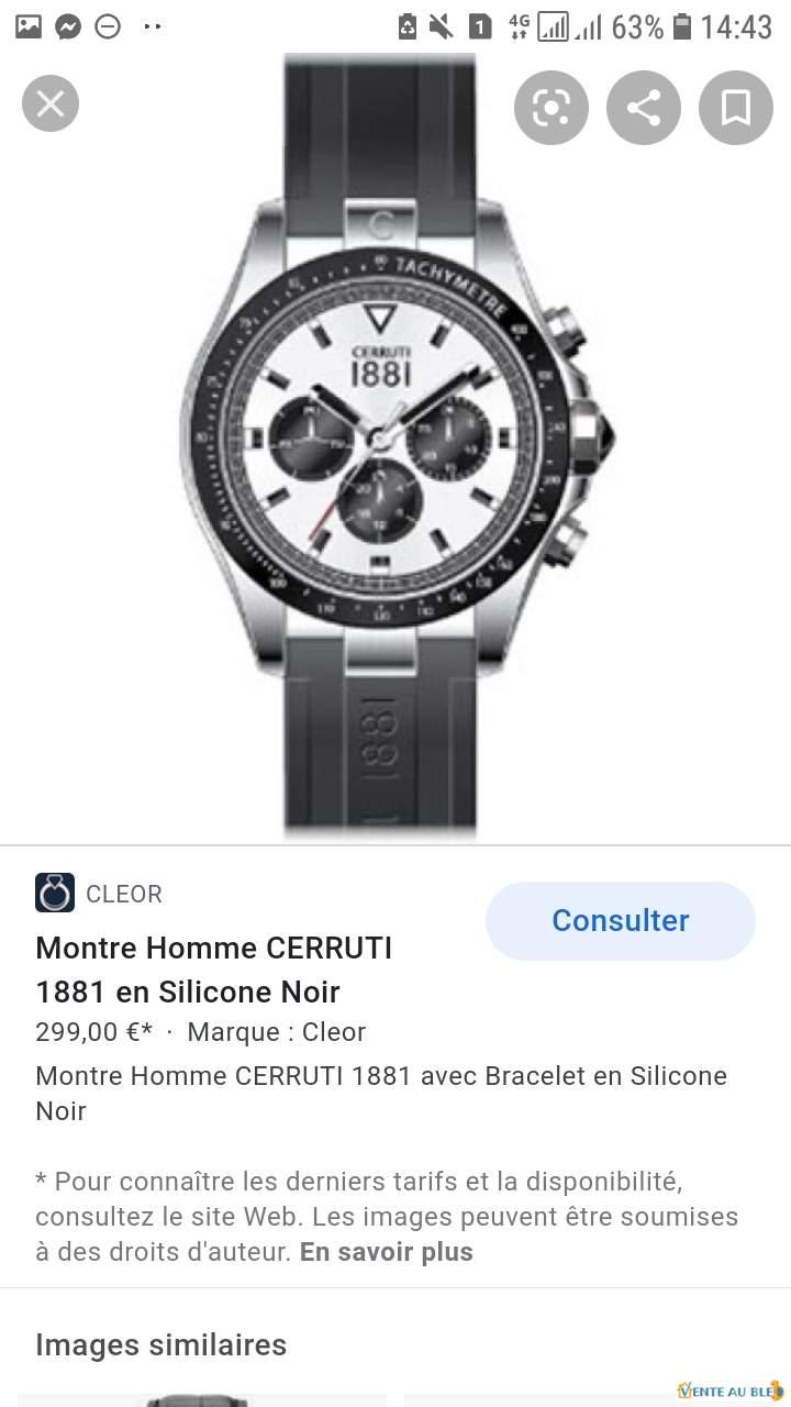 Bijoux Montres cerruti 1881 Vente Au Bled